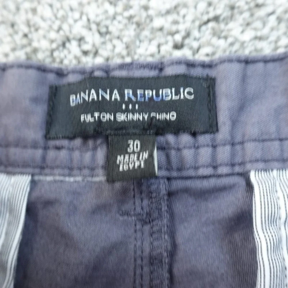 Banana‎ Republic Pants Mens 30X32 Blue Fulton Skinny Chino Trouser Preppy